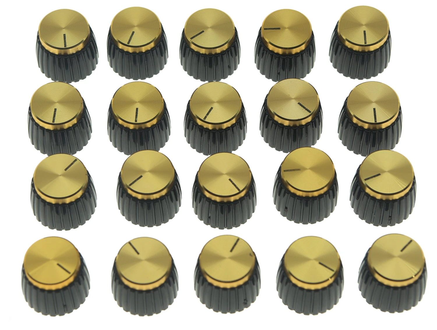Kaish Pacchetto Di 20 Pcs Amplificatore Per Chitarra Manopole Oro Cap Push On Manopola Adatta Marshall Amp