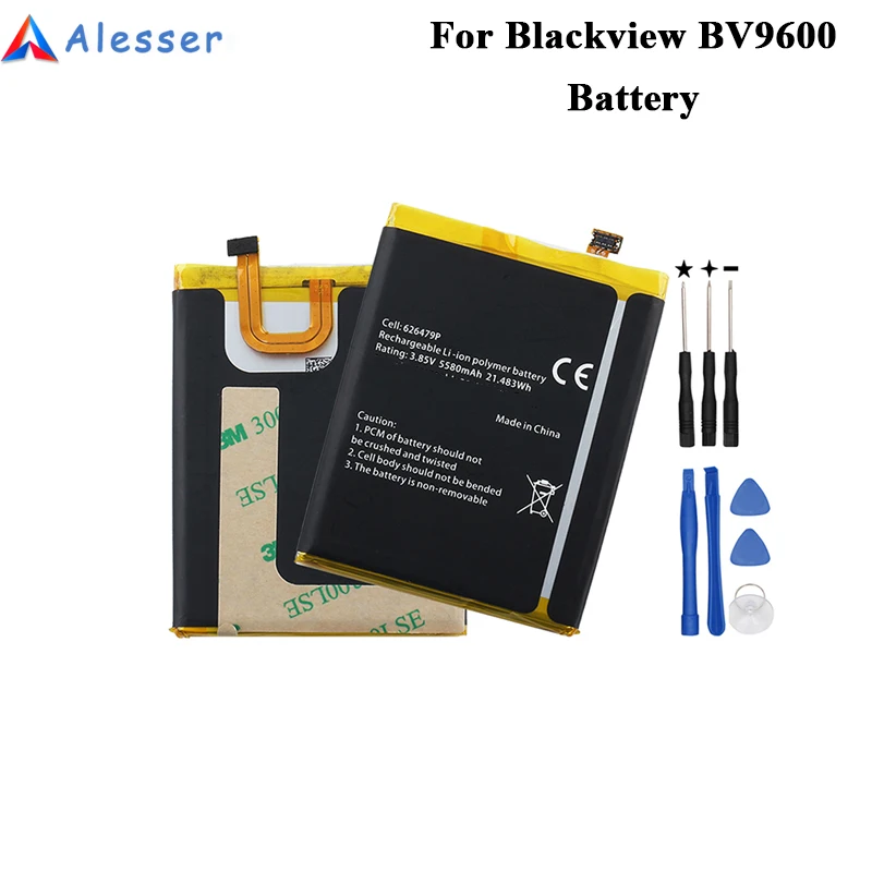 

Alesser For Blackview BV9600 Battery 5580mAh 100% New Replacement Bateria Accessory Accumulators For Blackview BV9600 +Tools