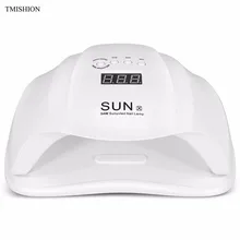 TMISHION 54 Вт Сушилка для ногтей SUN X УФ-светодиодный светильник для маникюра лампа для ногтей ЖК-дисплей для сушки геля для ногтей с умным датчиком