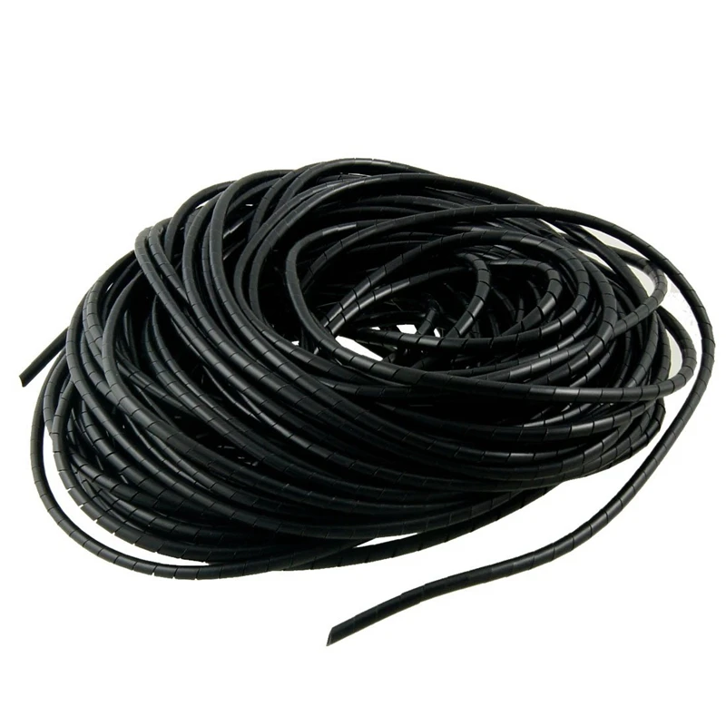 

20m 90 Feet PE Spiral Wrapping Band Computer Manager Cable 4mm