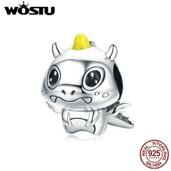 

WOSTU 100% 925 Sterling Silver Little Unicorn Beads Charm Fit Original Bracelet Bangle Pendant For Women Luxury Jewelry CTC060