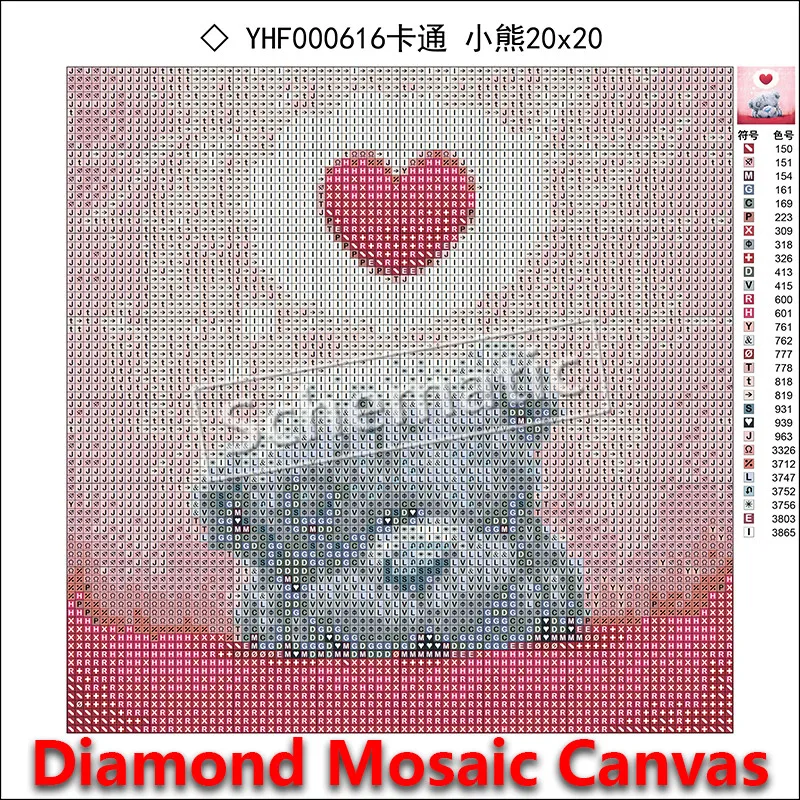 5D DIY Алмазная вышивка крестиком на рисунке, Teddy Bear полная квадратная Алмазная вышивка мультфильм животных Круглый Алмазная мозаика «любящее сердце»