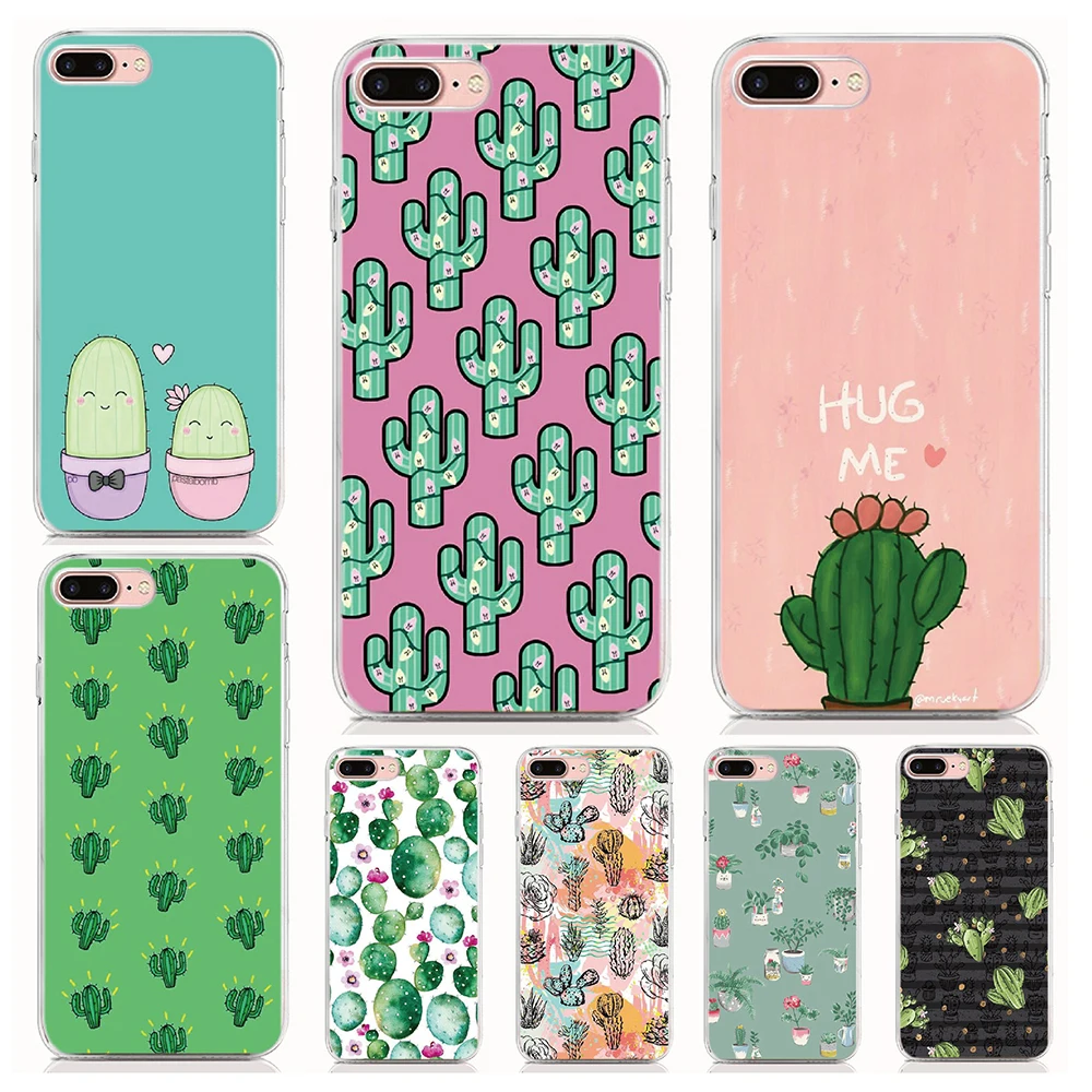 

For One Plus 6 6T 5 5T X 3 2 one Soft Tpu Silicone Case Cute cactus Cover Protective Coque Shell Phone Cases