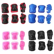 6 шт./компл. для катания на роликовых коньках Колено Pad запястье для детей Защитные катания на велосипеде на открытом воздухе спортивный Шестерни гвардии