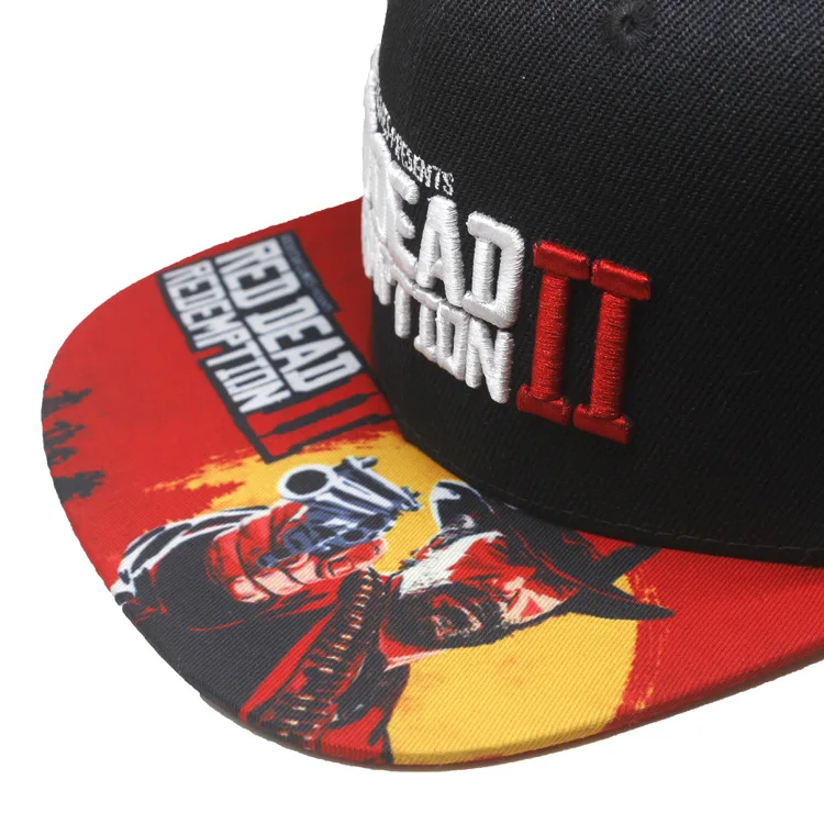 Juego rojo muerto redención 2 Hiphop gorras de béisbol Casual novedad creativa negro rojo lona ajustable gorra de Baseball Casquette Juego rojo muerto redención 2 Hiphop gorras de béisbol Casual novedad creativa negro rojo lona ajustable gorra de Baseball Casquette