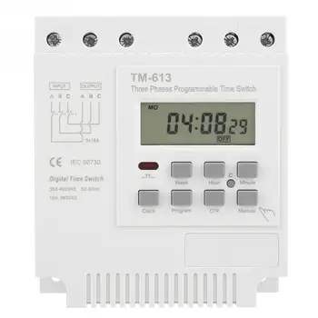 

TM-163 Three Phases 380V Smart Digital Weekly Programmable Control Power Timer Switch Programmable Time Relay Brand New