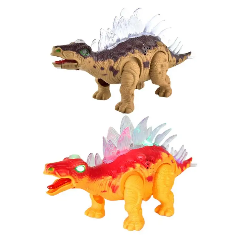 Электрический ходячий динозавр игрушки Светящиеся динозавры со звуком животные модель игрушки для детей Детские интерактивные