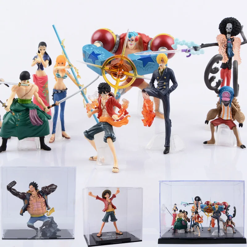 ONEPIECE Q version of Luffy red hair Sauron Qiaoba hand office doll model AND Display box | Игрушки и хобби