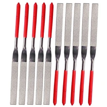 Shina 10pcs 5x180mm Flat Diamond Grit File Set Sharpening Tool For Wood Metal Plastic