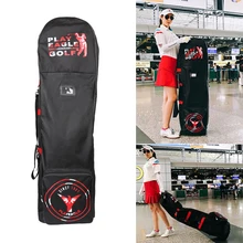Колесико для гольфа, авиационная сумка, Складная крышка тележки, легкая воздушная посылка, двойная молния, чехол для гольф-клуба и Противоугонный замок