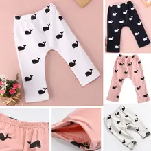 Pudcoco/ г. Новые брендовые Мягкие Длинные Хлопковые Штаны с принтом Кита для маленьких мальчиков и девочек, большие размеры, леггинсы, США