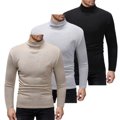Autumn Winter Warm Turtleneck Sweater Men Fashion Solid Knitted Mens Sweaters 2018 Casual Male Double Collar Slim Fit Pullover Autumn Winter Warm Turtleneck Sweater Men Fashion Solid Knitted Mens Sweaters 2018 Casual Male Double Collar Slim Fit Pullover
