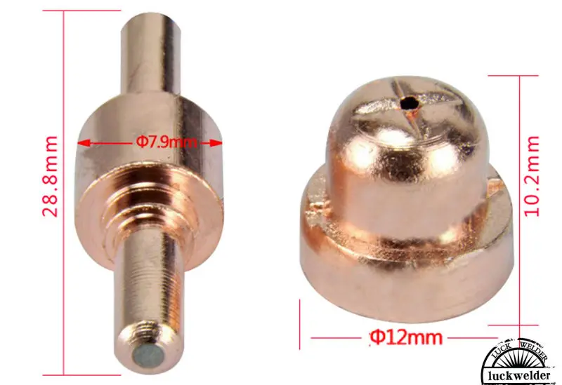 

Kit Set 50pcs Electrode + 50pcs TIPs for 30/40A PT-31 Air Plasma Cutter Cutting Torch Consumables