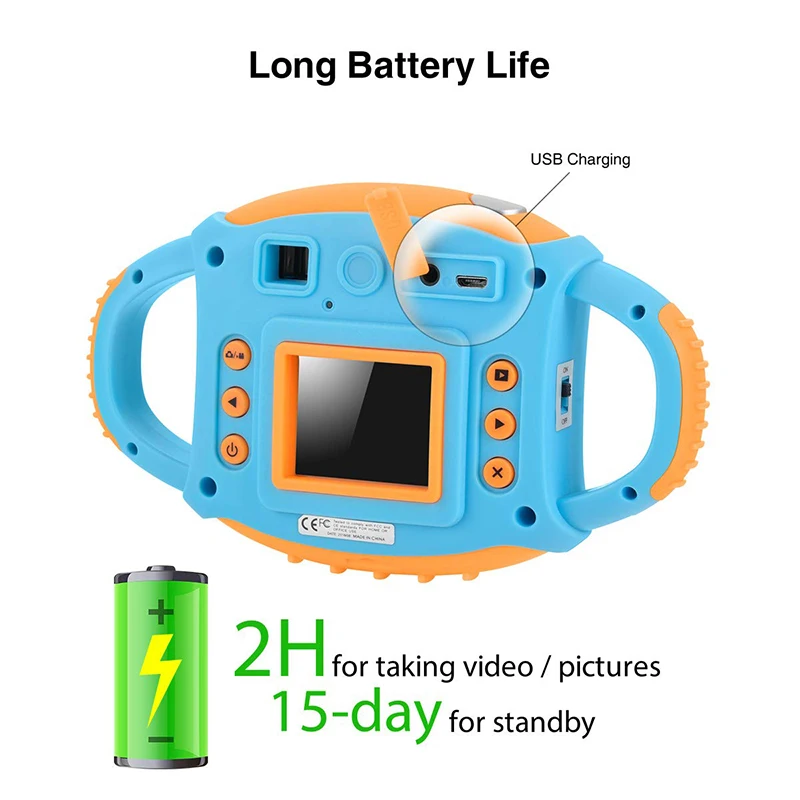 child educational Toy Camera for Boy Girl cam Creative Lightweight Digital Camera for Kid with Soft Silicone Protective ShellP30