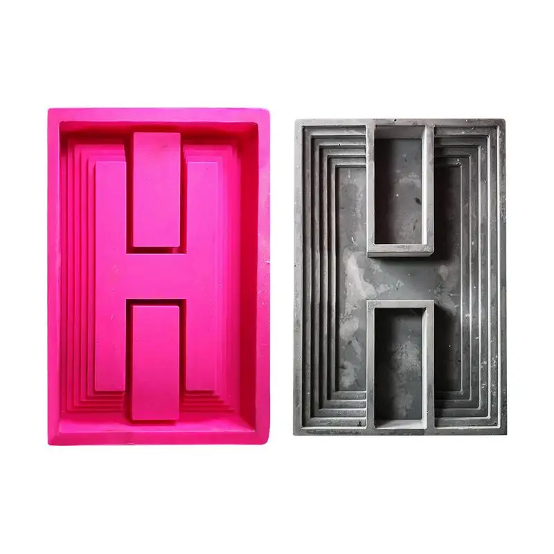 

DIY Plaster Silicone mold Storage Tray Home desktop Decoration Concrete Planter Pallet Candle Holder Geometric Silicone Mould