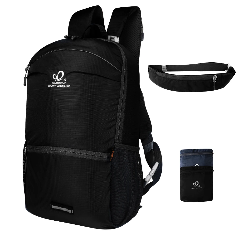 WATERFLY Packable Hiking Backpack Smart Daypack for Traveling Camping Outdoor Sports Lightweight Multi-Function Design WATERFLY Packable Hiking Backpack Smart Daypack for Traveling Camping Outdoor Sports Lightweight Multi-Function Design
