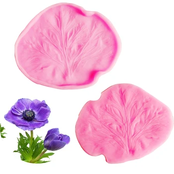 

Byjunyeor Anemone Leaves Veiner Petal Flower Cutter Cake Decorating Tools Fondant Mold Flower Petal Sugar Clay Mould M2081