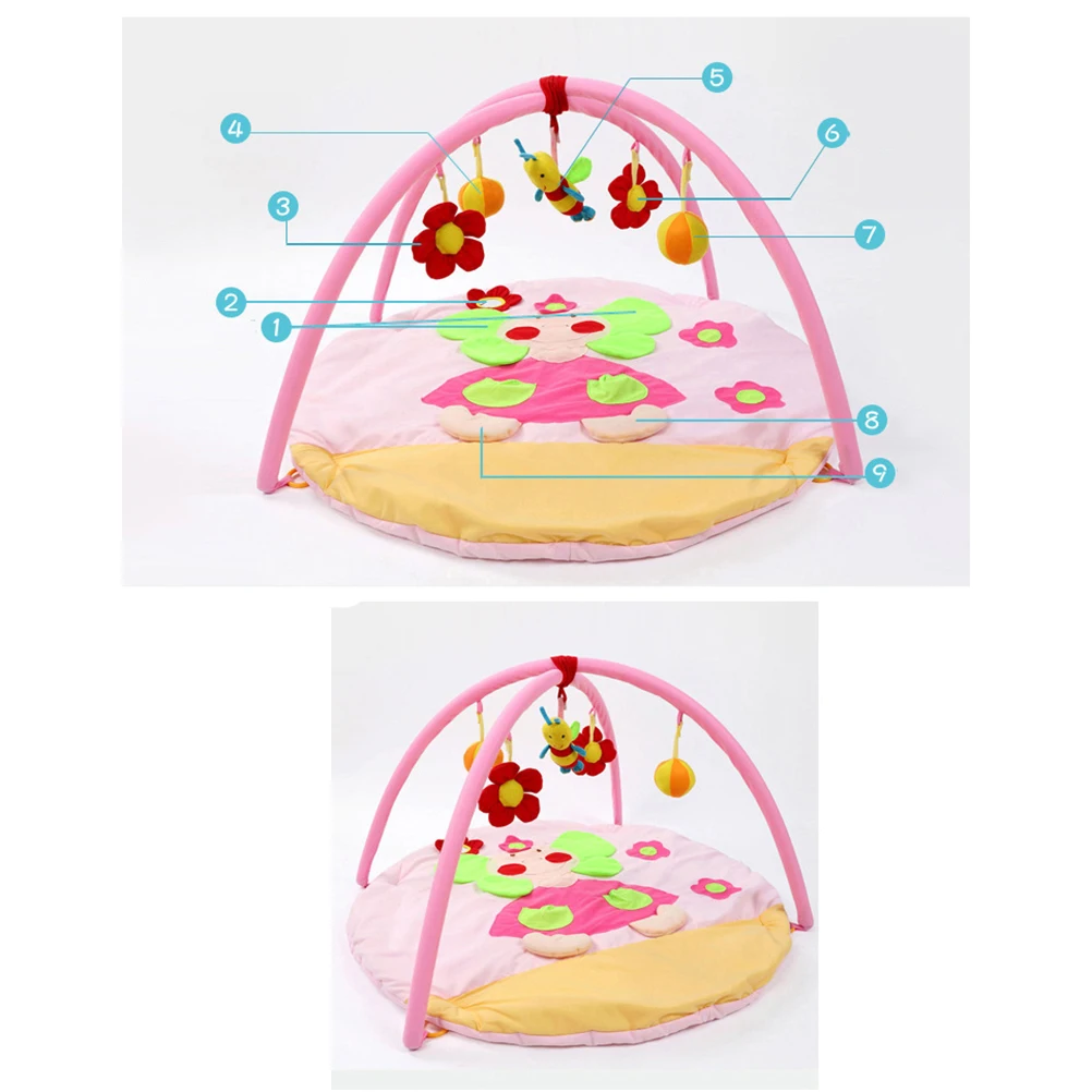 1 шт. детский розовый Игровой Коврик развивающий мультяшный мягкий фитнес-рамка гимнастический ползающий коврик для занятий спортом игрушка Коврик для пола детские развивающие игры