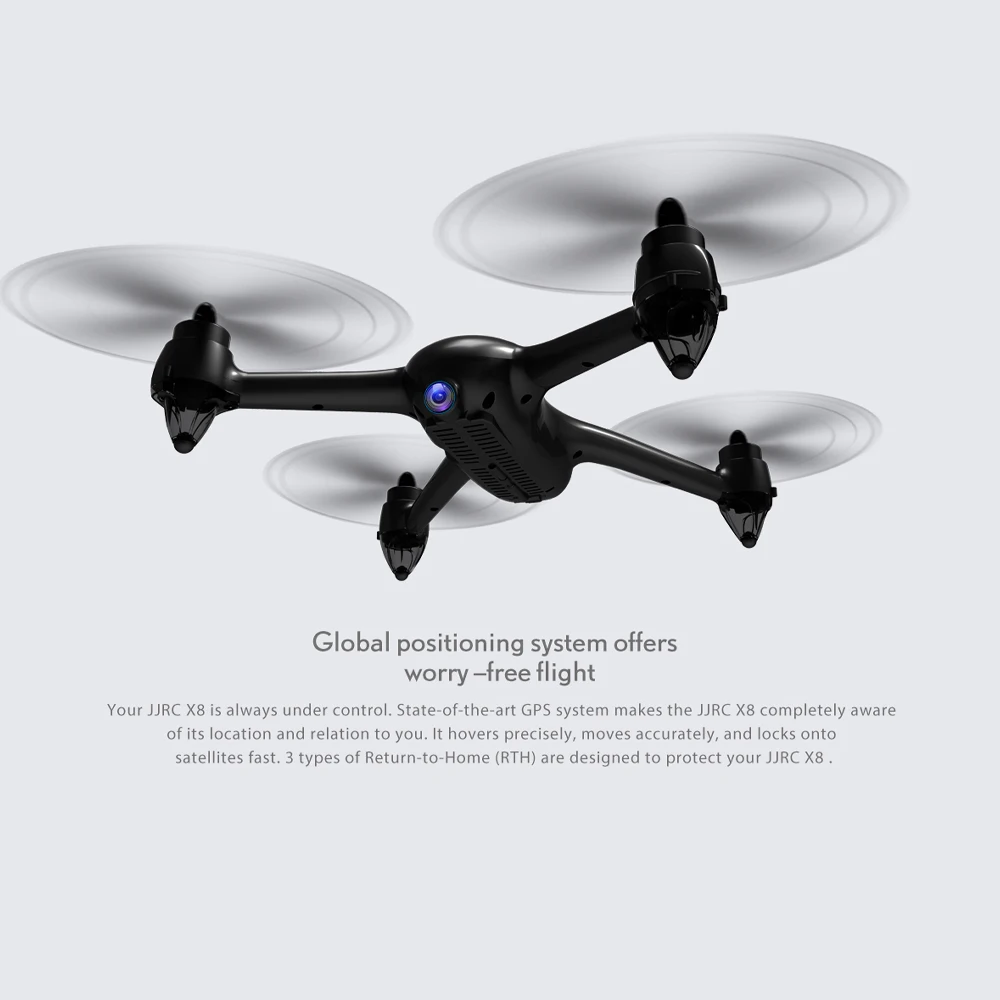 JJR/C X8 GPS RC Дрон с камерой 1080P 5G Wifi FPV Бесщеточный Квадрокоптер 3 батареями следите за