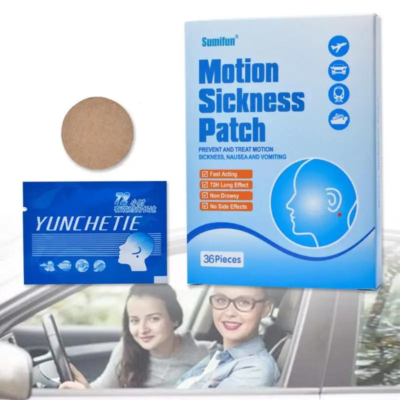 36pcs/lot Car sickness Relief Patch Car Motion Sickness Anti Airsickness Seasickness Nausea