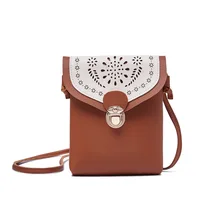 Женский полый декоративный узор маленький мобильный телефон свежий Джокер одного плеча Span пакет орфография много Китай универсальный