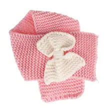 Теплое зимнее Вязание для маленьких детей; шерстяной шарф; популярный шарф с бантиком для девочек; подходит для От 1 до 6 лет