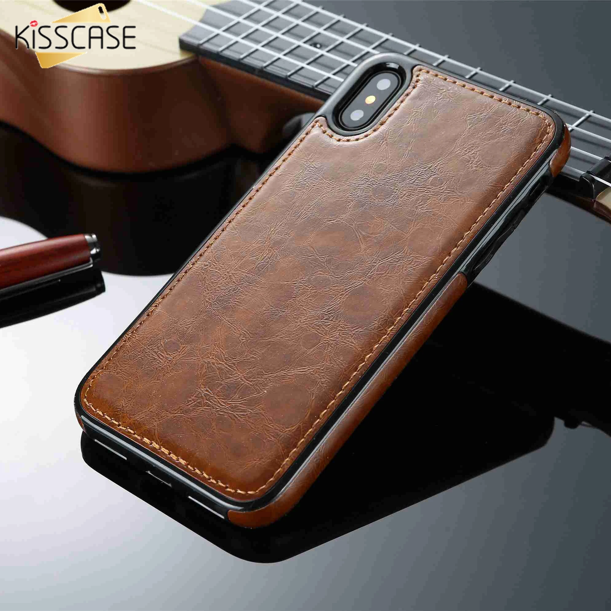 

KISSCASE Magnetic Absorption Leather Case For Samsung Galaxy S9 S8 Plus S7 Retro PU Leather Cover Case For Samsung J7 J5 PRIME