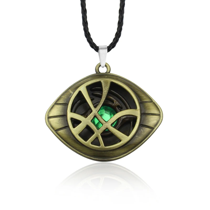 

Hot Movie Doctor Strange Pendant Necklace Marvel The Avengers Crystal Eye Of Agamotto Statement Necklaces Jewelry Gift For Fans