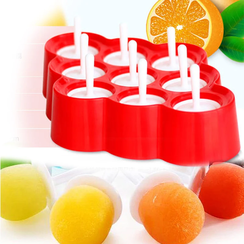 

JX-LCLYL 9PCS Silicone Mini Push Up Jelly Ice Cream Pop Yogurt Mold Popsicle Maker