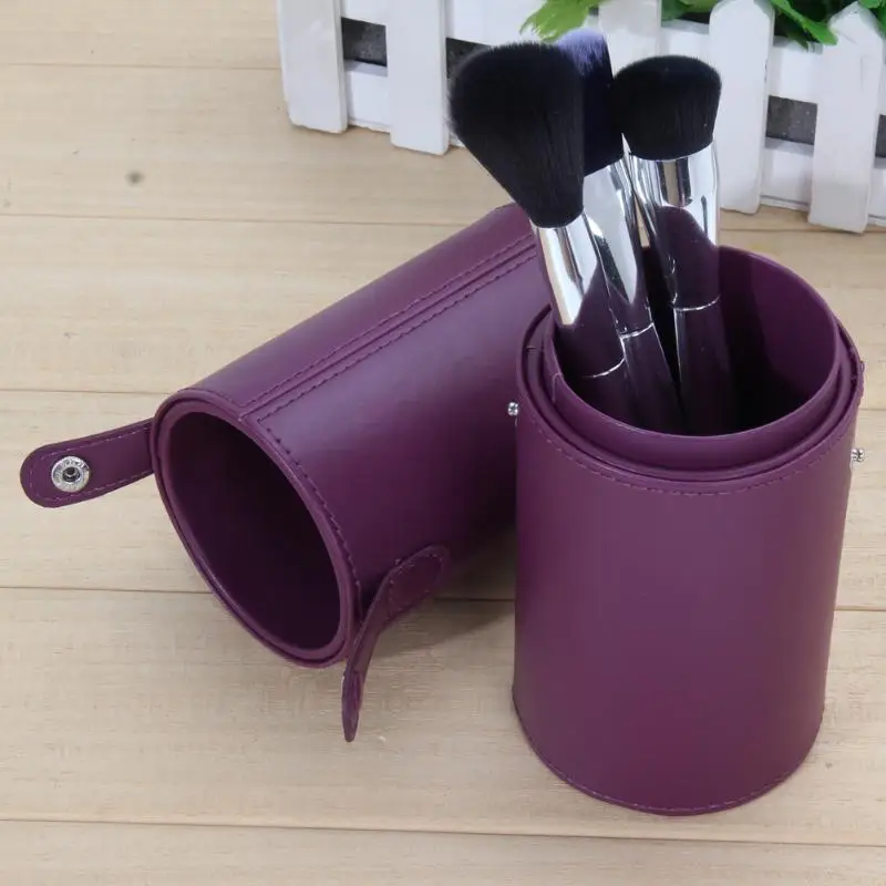  8.9'' Travel PU Leather Travel Cosmetic Brushes Pen Holder Storage Empty Holder Makeup Artist Bag B