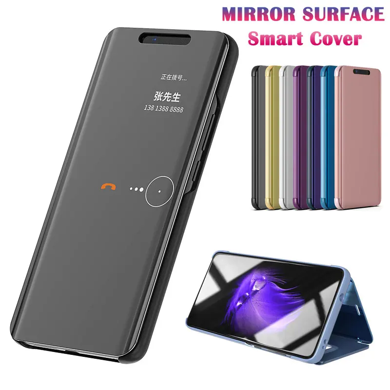 

For Huawei P30 P30pro Mate 20 pro Case 6.39 inch Flip Mirror Stand Phone Case For Huawei Mate 20 X Smart Cover Full Protective