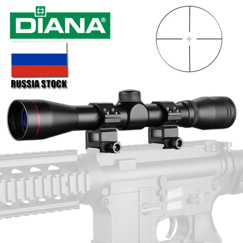 Тактический прицел DIANA 4X32 с одной трубкой стеклянный двойной оптический | Спорт и