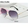 Oulylan Rimless Sunglasses Women Brand Designer Sun Glasses Gradient Shades Cutting Lens Ladies Frameless Metal Eyeglasses UV400 ► Photo 2/6