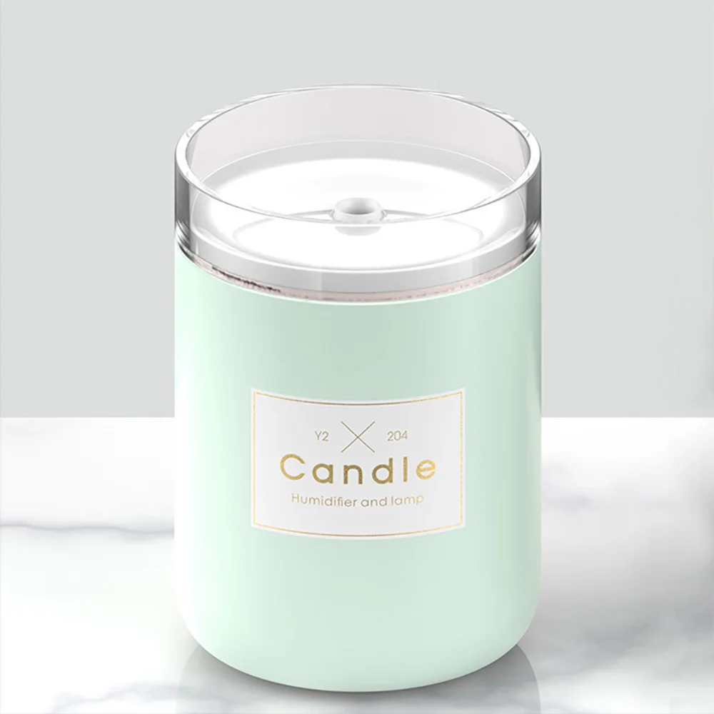 

280ML Ultrasonic Air Humidifier Candle USB charge Essential Oil Diffuser Car Purifier Aroma Anion Romantic Soft Light Mist Maker