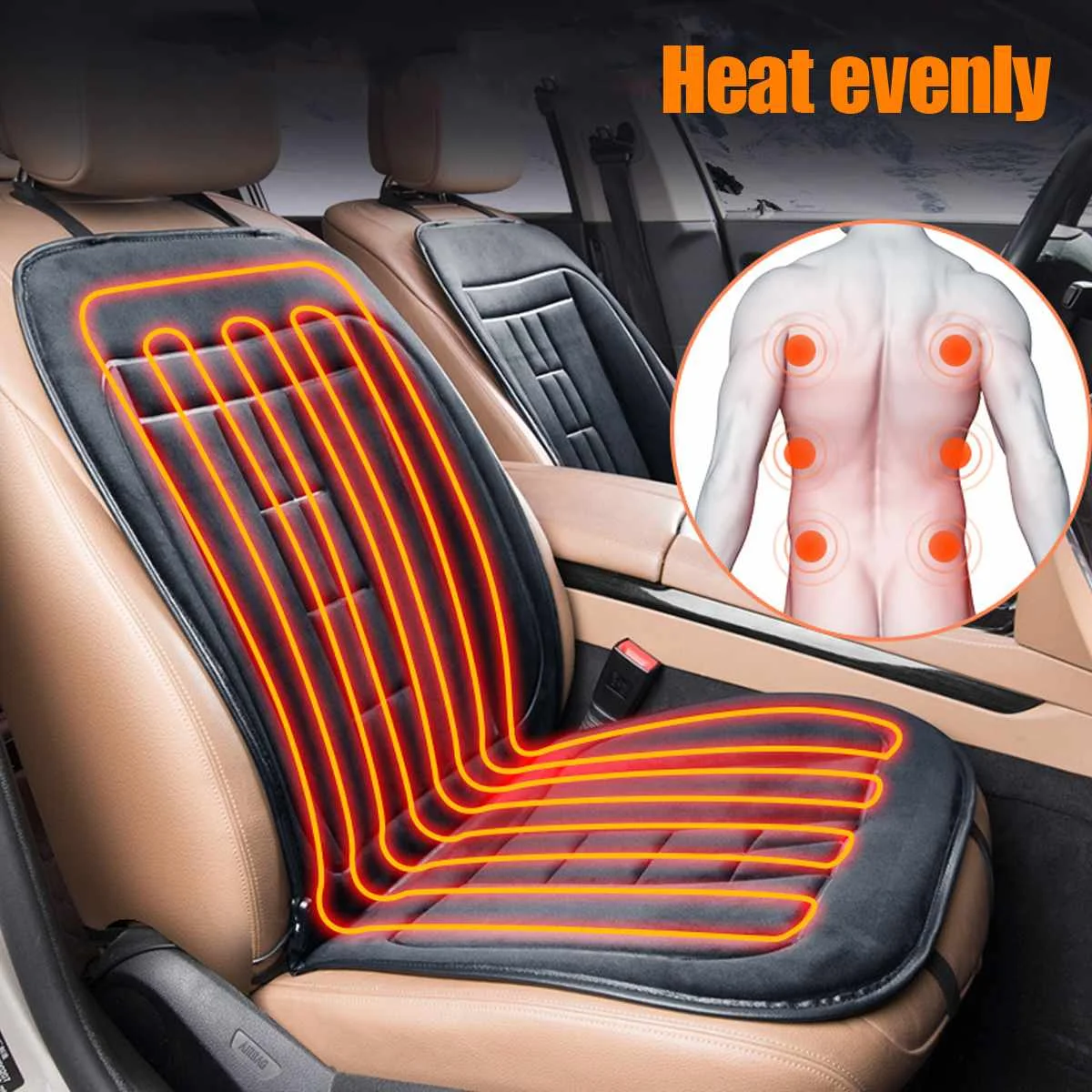 12V Heated Car Seat Covers Universal Auto Heated Seat Covers Electric