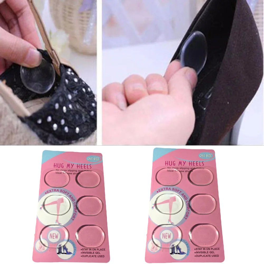 6 шт Высокое качество силиконовый гель мягкий клей противоскользящая обувь стелька подклад Pad Подкладка для защиты стопы Аксессуары