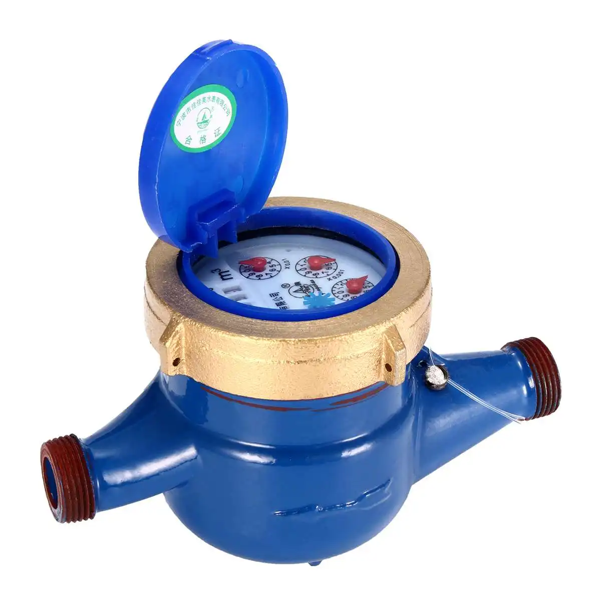 

Single Flow Dry Cold Water Table Garden Home Water Measuring Meter Wide Measuring Range Counter Tools with Fittings 15mm