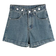 Женские джинсовые винтажные шорты с высокой талией джинсы с отворотами шорты Уличная одежда сексуальные лето весна осень карманы тонкие шорты