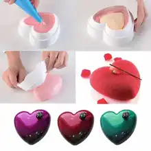 Муссовый торт форма Любовь Сердце Форма торт плесень антипригарные силиконовые формы для выпекания шоколада желе мусс сковорода для торта