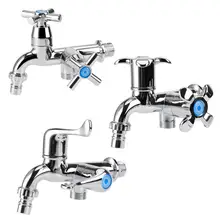 G1/2 ABS пластиковый кран для раковины, кран для стиральной машины, кран для раковины, кран для воды, двойной Носик, двойная ручка, кран для воды, инструмент для ванной комнаты