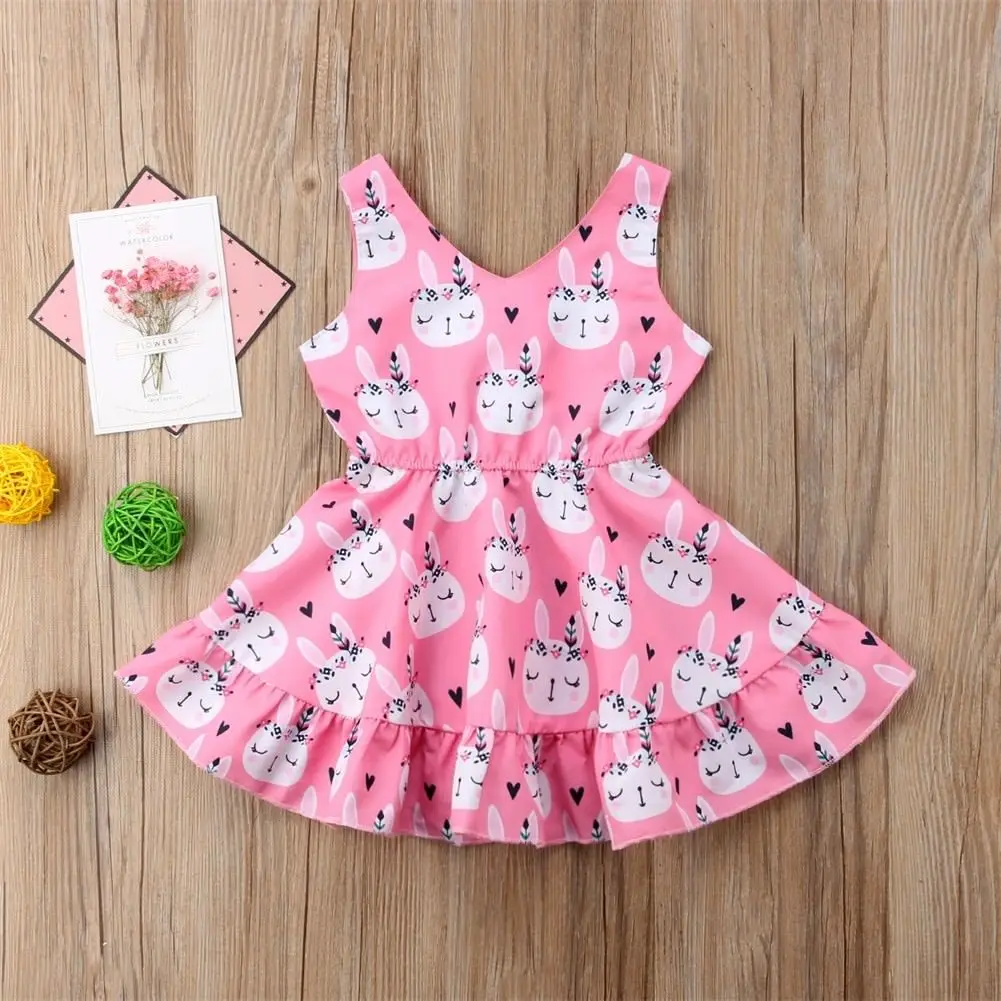 Toddler Baby Girls Bunny Party Pageant Princess Tutu Gown Dress Clothes Easter