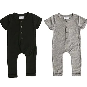 

CANIS 2019 New Infant Newborn Toddler Baby Boy Girl Clothes Summer Spring Romper Playsuit Casual Short Sleeve Clothes Solid