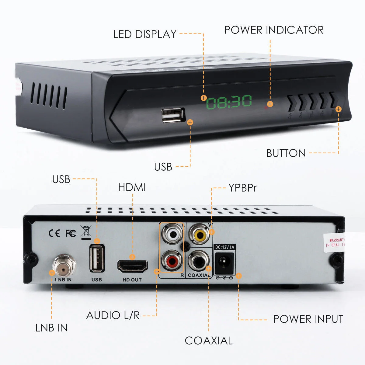 KOQIT Бесплатный HD тюнер DVB-S2 DVB-S цифровой спутниковый ресивер ТВ коробка IP tv m3u плеер комбо 3g Wifi Youtube Biss vu PVR телеприставка