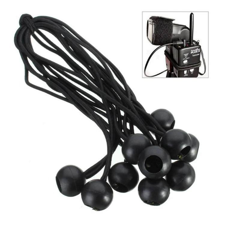 

Apparel Sewing Fabric 5 Pcs Bungee Elasticated Elastic Bands Elastic Rope Ball Black Balls Shock Cord Bungees