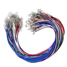 100 шт. шнурок для подвески DIY ювелирные аксессуары набор 1,5 мм вощеный атласный Шелковый шнурок для подвески застежка омаров удлинитель цепи поставки