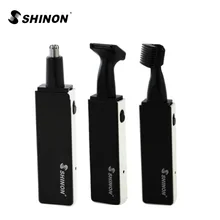 SHINON 3 в 1 электробритва для удаления волос в носу триммер для бороды ушей бровей перезаряжаемая Съемная бритва щетка для чистки женщин и мужчин