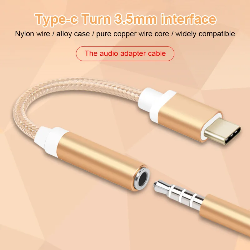 Type-C 3.5 Jack Earphone Cable Type C to 3.5mm AUX Headphones Adapter For Huawei Mate 10 P20 pro For Xiaomi Mi 6 8 6X Mix 2s Le Type-C 3.5 Jack Earphone Cable Type C to 3.5mm AUX Headphones Adapter For Huawei Mate 10 P20 pro For Xiaomi Mi 6 8 6X Mix 2s Le