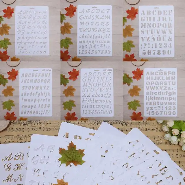 plastic lettering stencil for diy scrapbooking letter alphabet stencils walls painting paper craft decor number word template alphabet stencils online