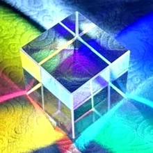 Горячая Куб Prism K9 Неисправный Крест дихроическое зеркало комбайнер сплиттер Декор прозрачный оптический модуль Стекло игрушка
