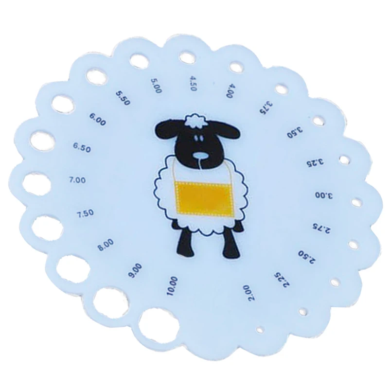 

1 Pcs Plastic Knitting Sewing Fabric Accessory Sweater Needle Ruler Round Plasitc Measure Tool Gauge Ruler DIY Craft Dressmaking